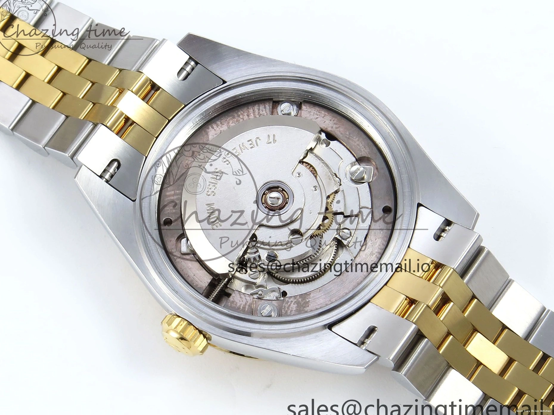 Good Copy Rolex Watches Bezel on Dial ARF Bracelet Best Snug 409 Edition Diamonds DateJust Jubilee ETA YG 1:1 Brown 904L SS Diamonds 31 278383RBR Steel 1222